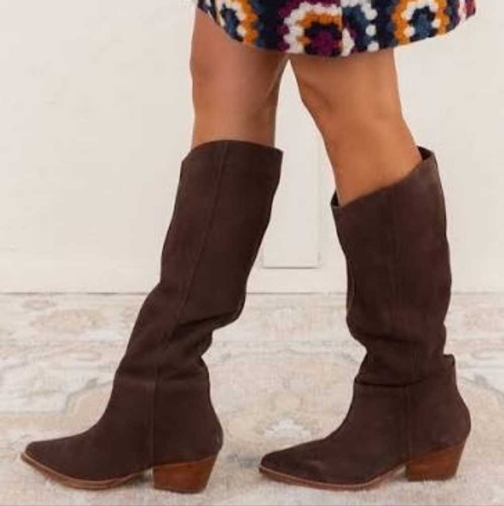 Free People Sway Low Slouch Boots 2.0 Fudgesicle Women's EU 38